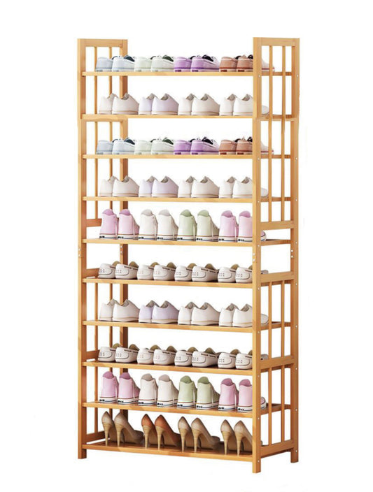 Ekkio 10-Tiers Bamboo Shoe Rack