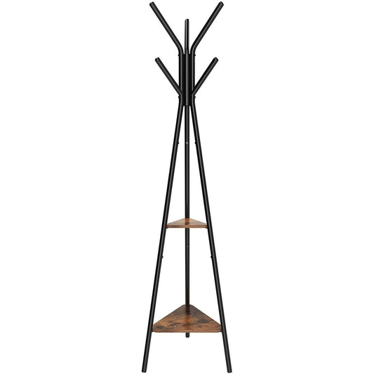 VASAGLE Vintage Coat Rack Stand Black