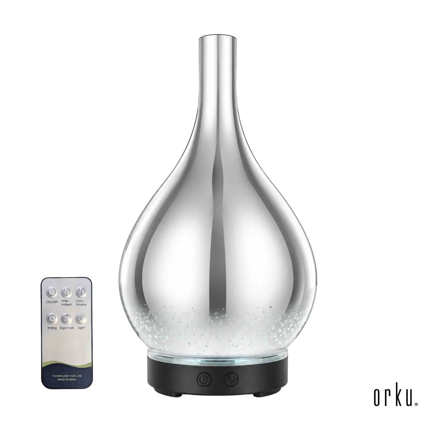 Orku Essential Oil Aroma Diffuser - Mirror 3D Fireworks Light USB Remote