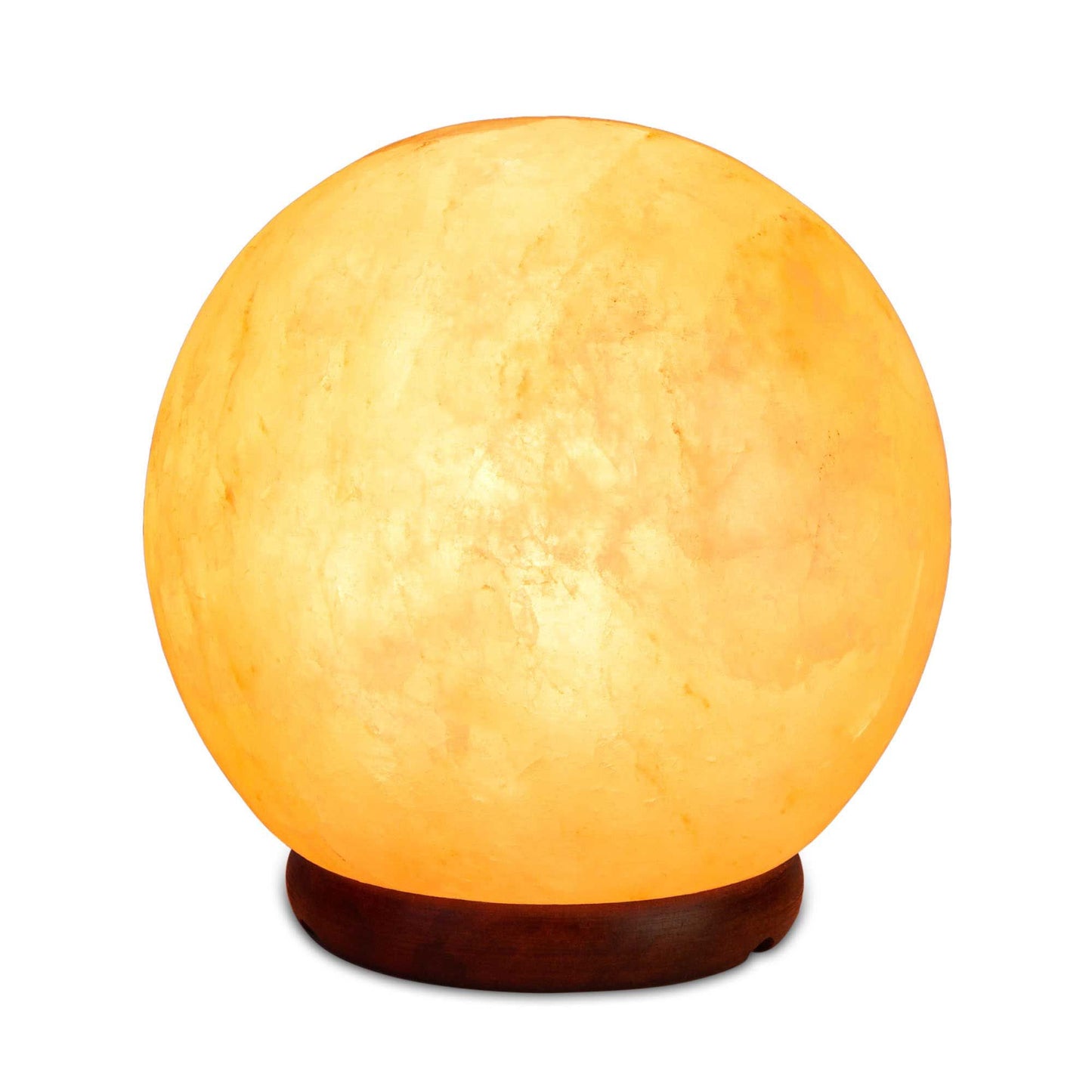 Orku 16 cm Ball Shape Himalayan Pink Salt Lamp - Carved Sphere Night Light