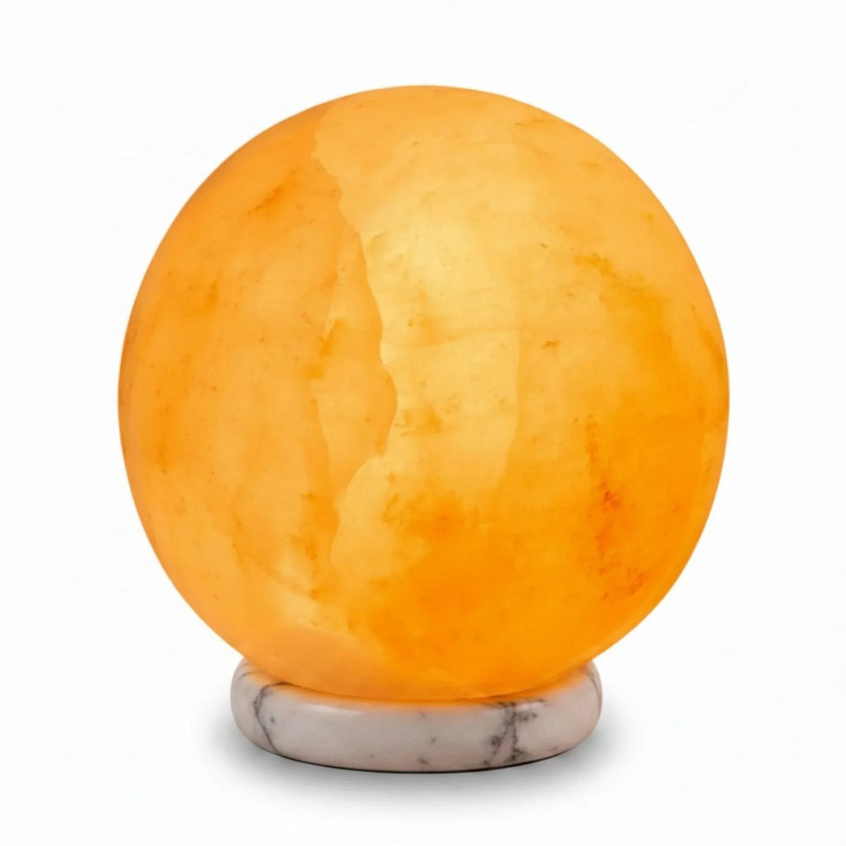 Orku 16 cm Ball Shape Himalayan Pink Salt Lamp - Carved Sphere Night Light