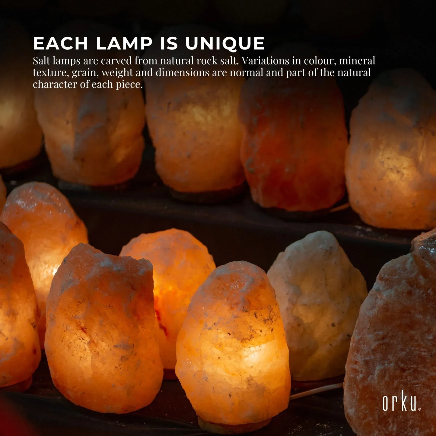 Orku Pyramid Shaped Himalayan Pink Salt Lamp - Hand Carved Night Light