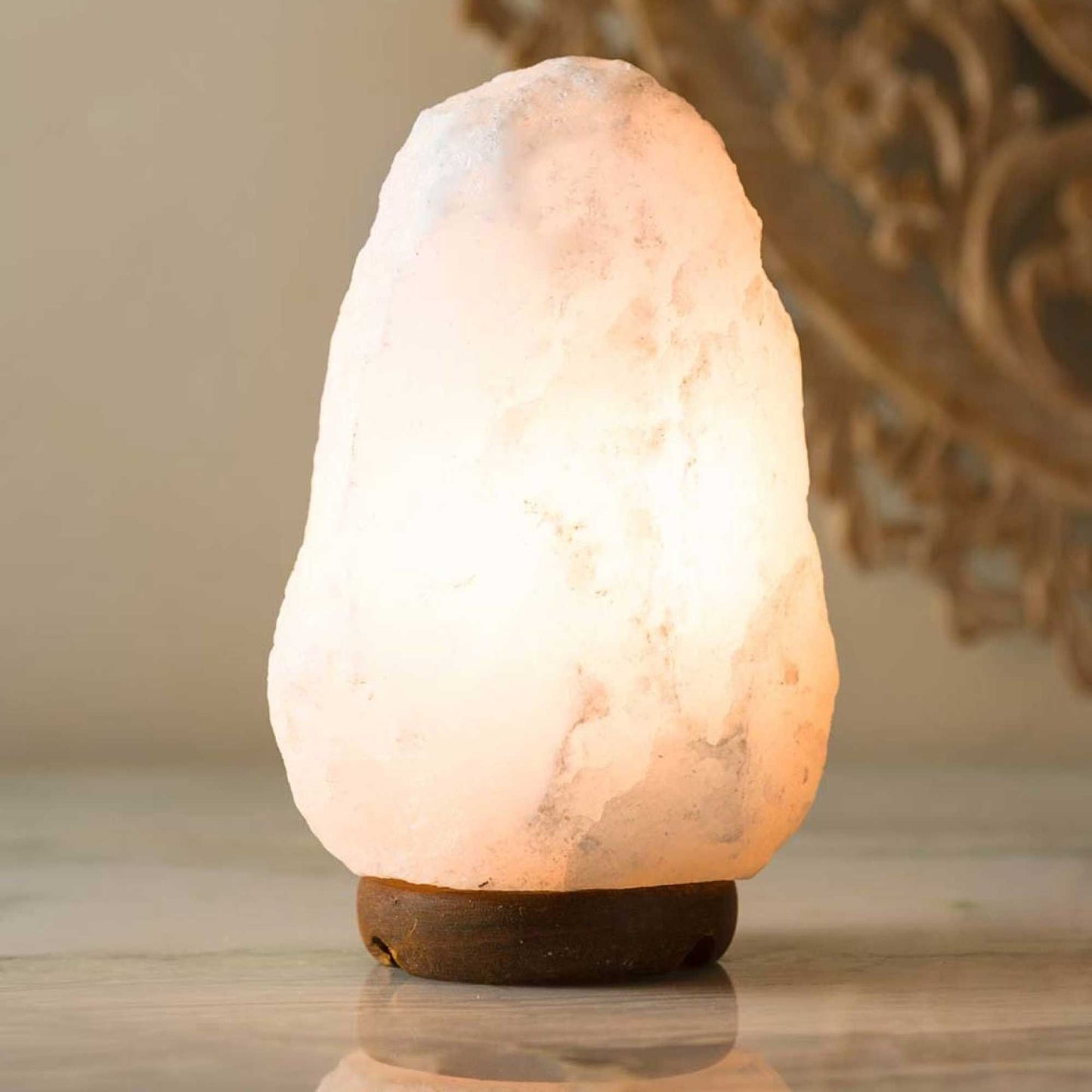 Orku 3-5Kg Himalayan White Salt Lamp - Natural Rock Shape Night Light