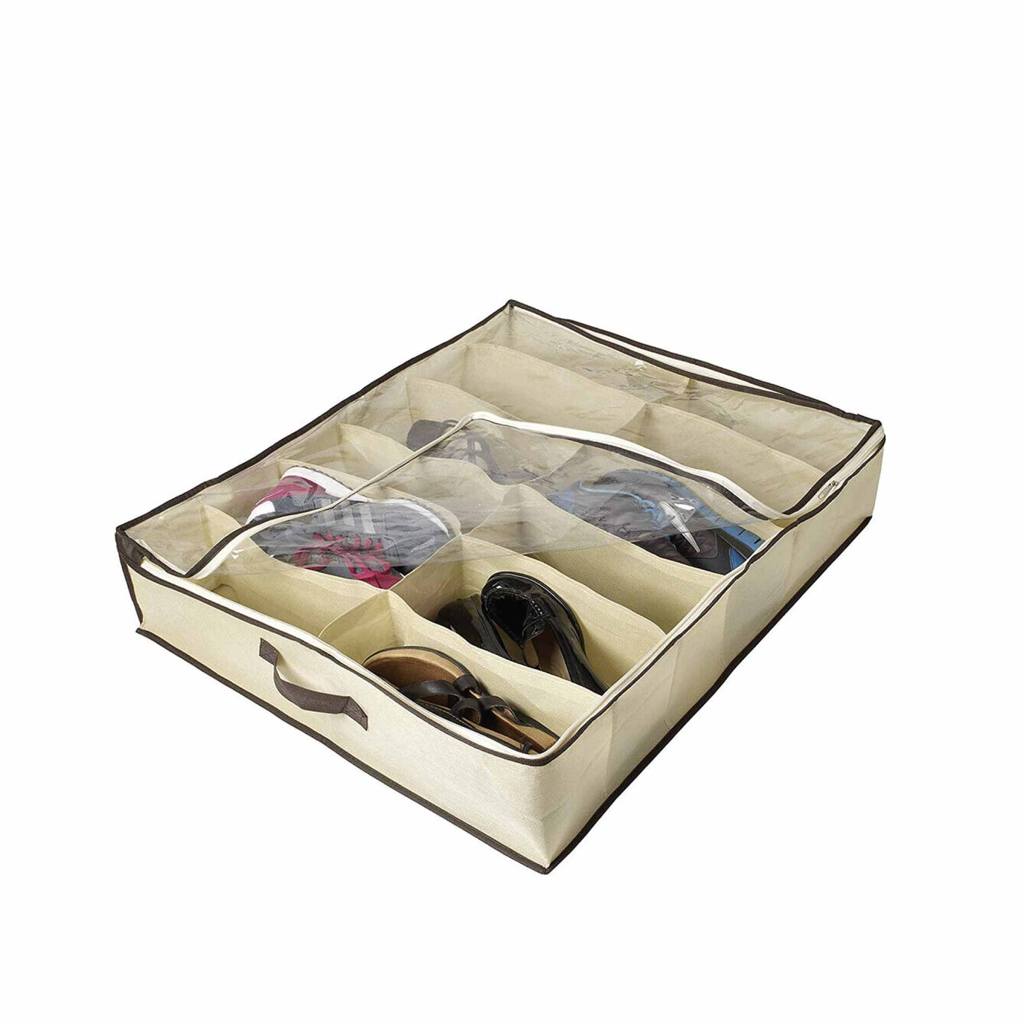 shoe-organiser-12-pair-under-bed-storage-zippered-breathable-wardrobe-closet-bag-1 at www.mallsonline.com.au