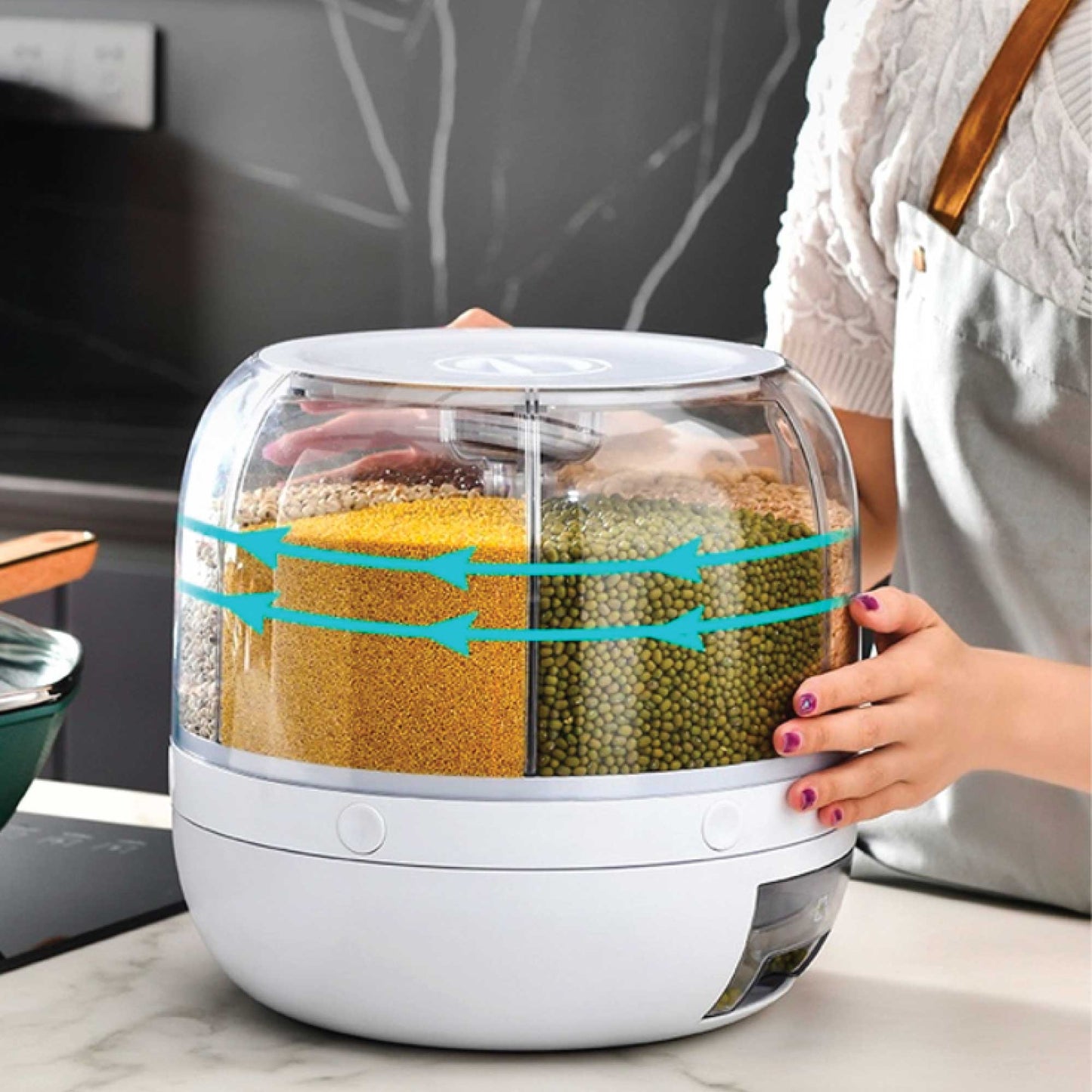 6-grid-rotating-food-grain-dispenser-3-6l-compartment-storage-container