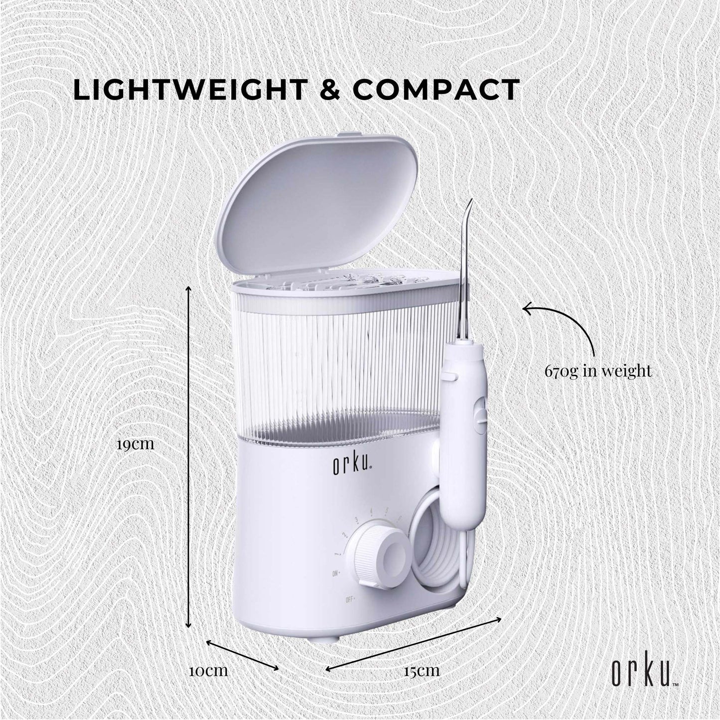 water-jet-dental-flosser-600ml-white-electric-oral-pressure-tooth-irrigator at www.mallsonline.com.au