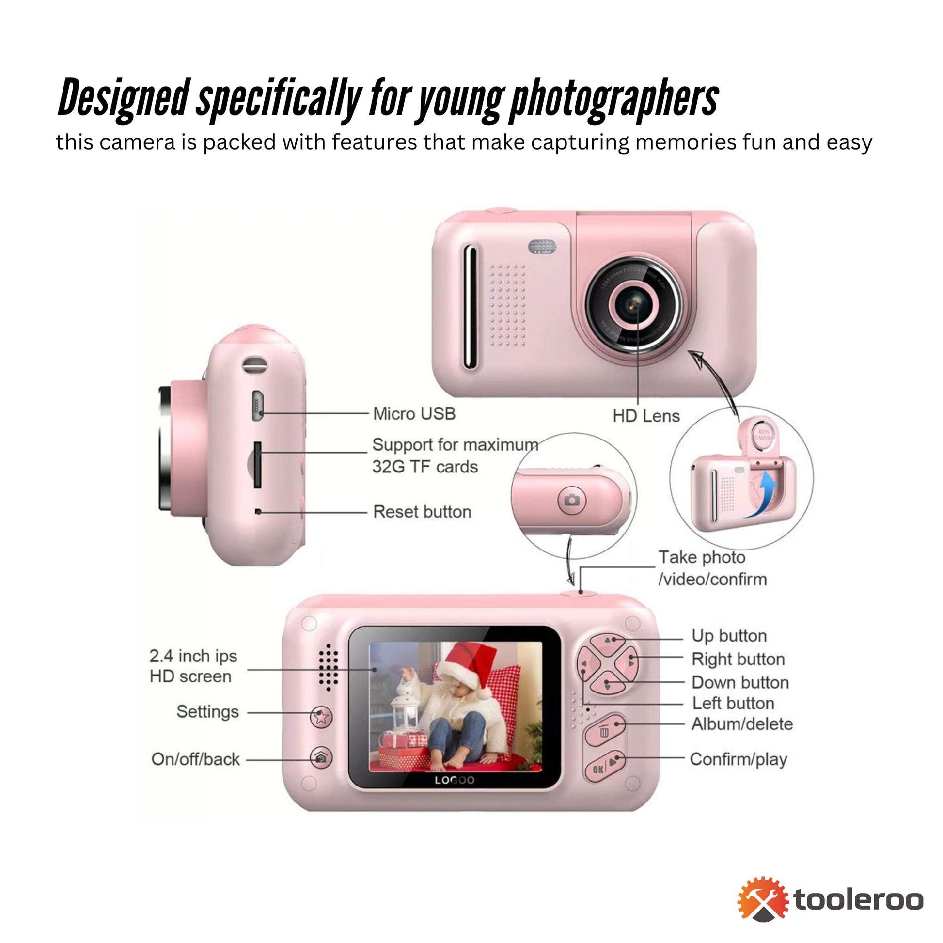 kids-hd-digital-camera-pink-childrens-selfie-photo-video-2-4-inch-screen