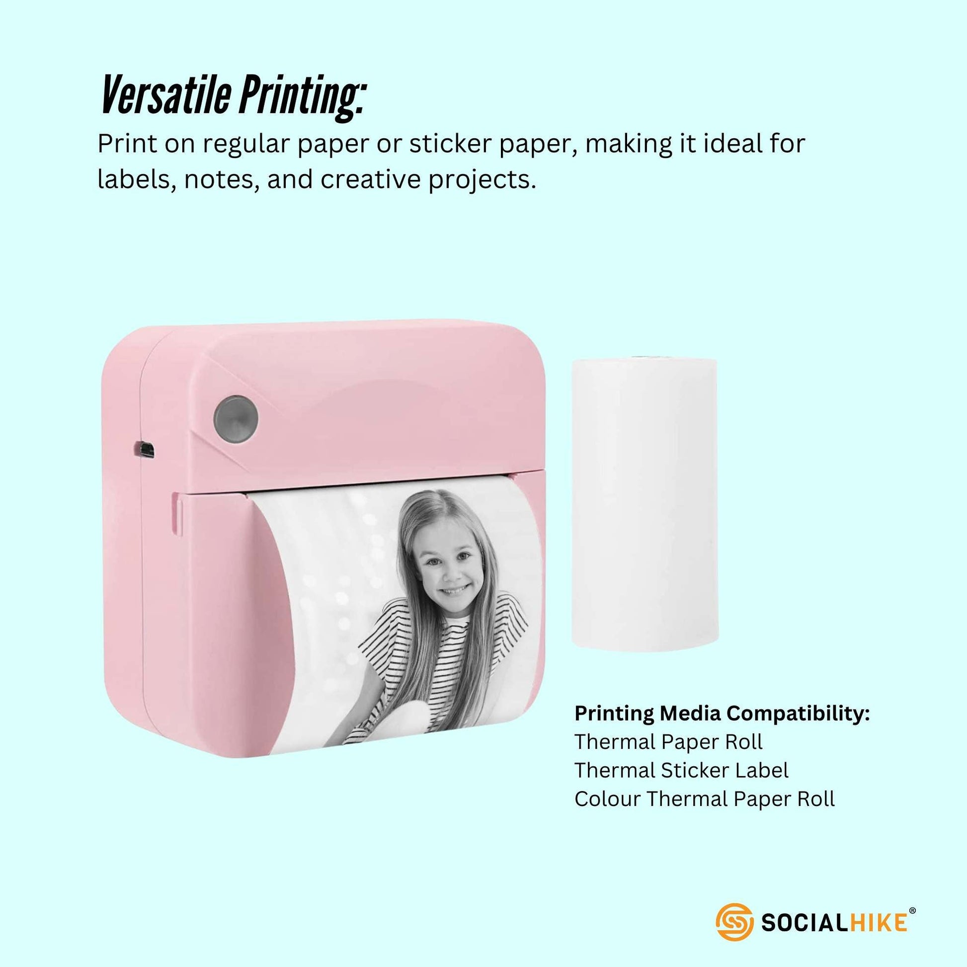 portable-mini-printer-pink-inkless-bluetooth-phone-pocket-thermal-printing www.mallsonline.com.au