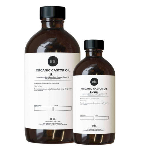 Orku 1.5L Organic Castor Oil - Hexane Free Cold Pressed