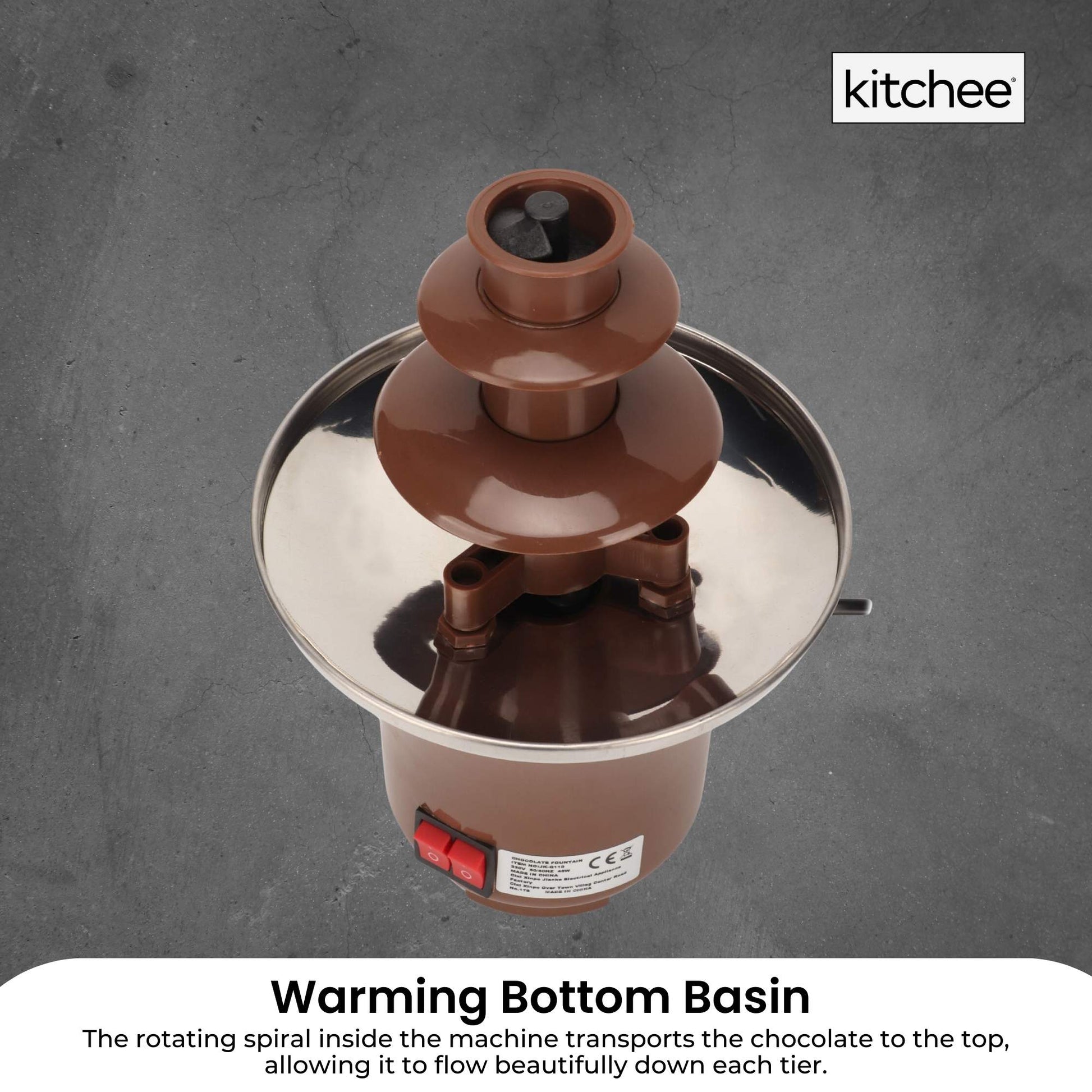 kitchee-3-tier-mini-chocolate-fountain-fondue-electric-machine www.mallsonline.com.au