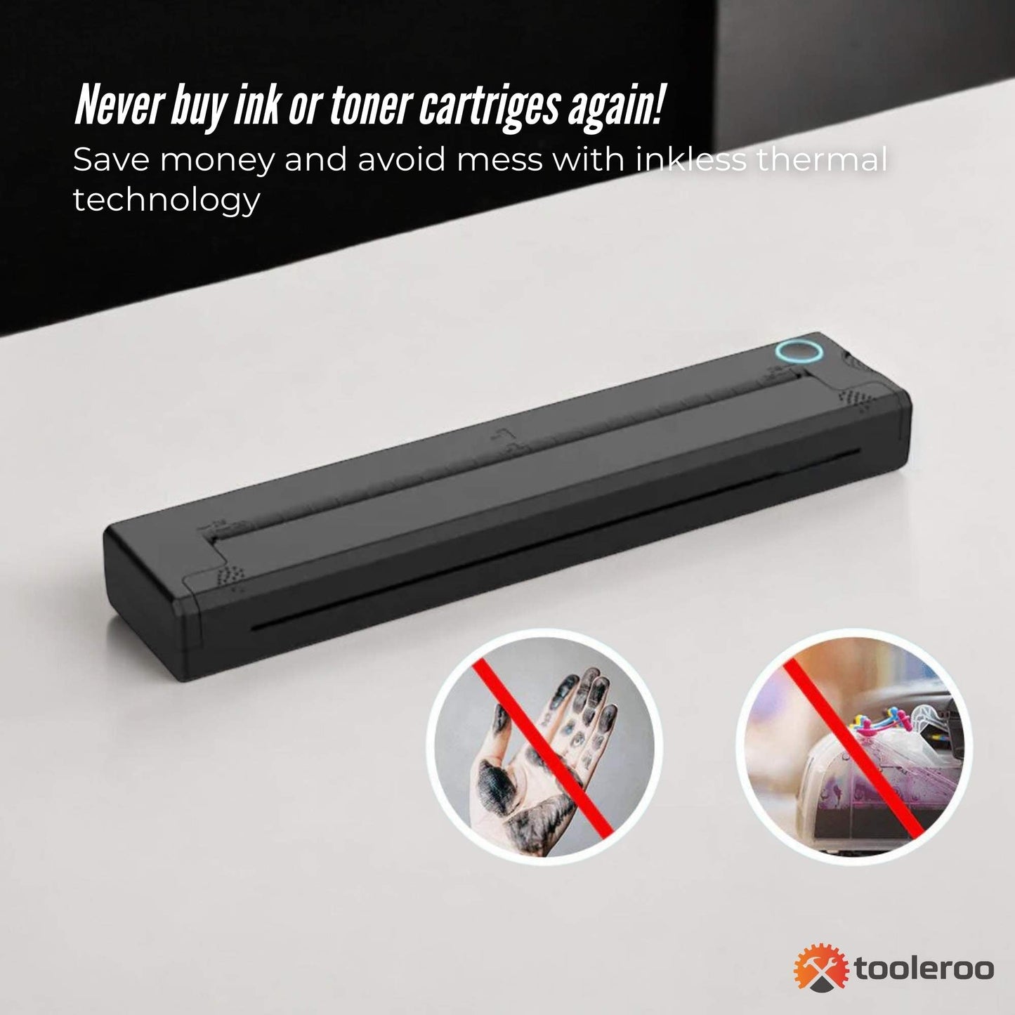 tooleroo-portable-a4-thermal-printer-black-paper-kit-wireless-and-inkless www.mallsonline.com.au