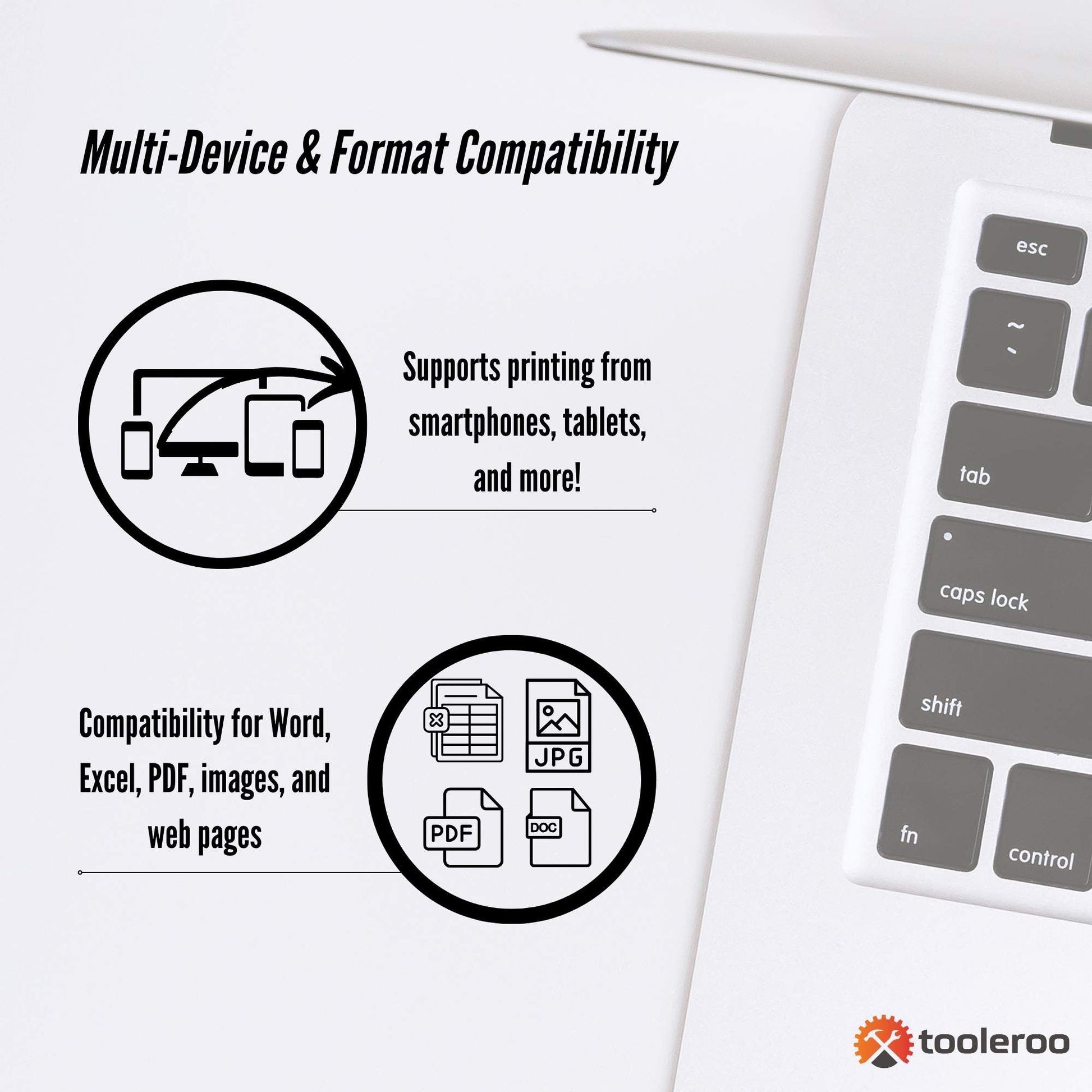 tooleroo-portable-a4-thermal-printer-black-paper-kit-wireless-and-inkless www.mallsonline.com.au