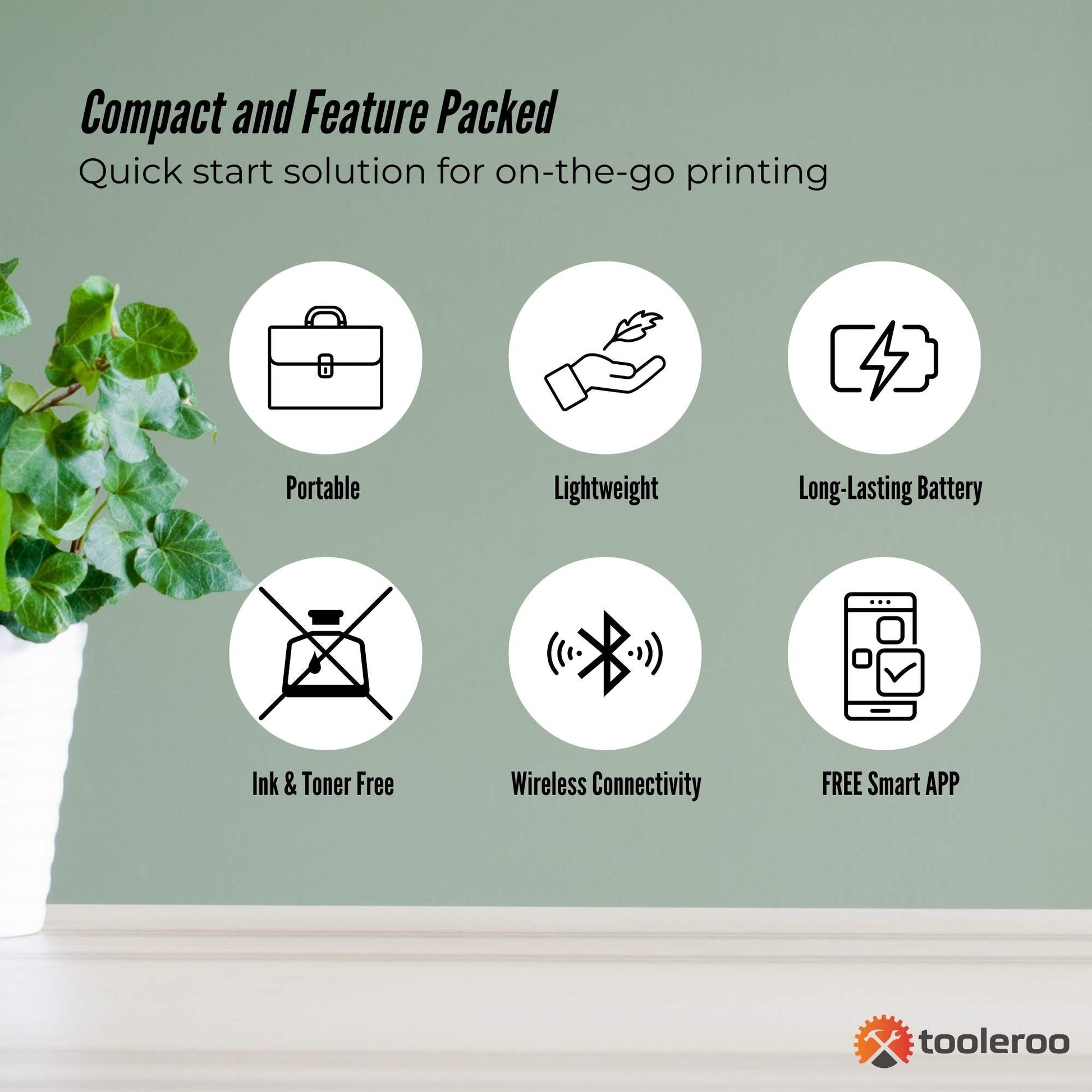 tooleroo-portable-a4-thermal-printer-black-paper-kit-wireless-and-inkless www.mallsonline.com.au