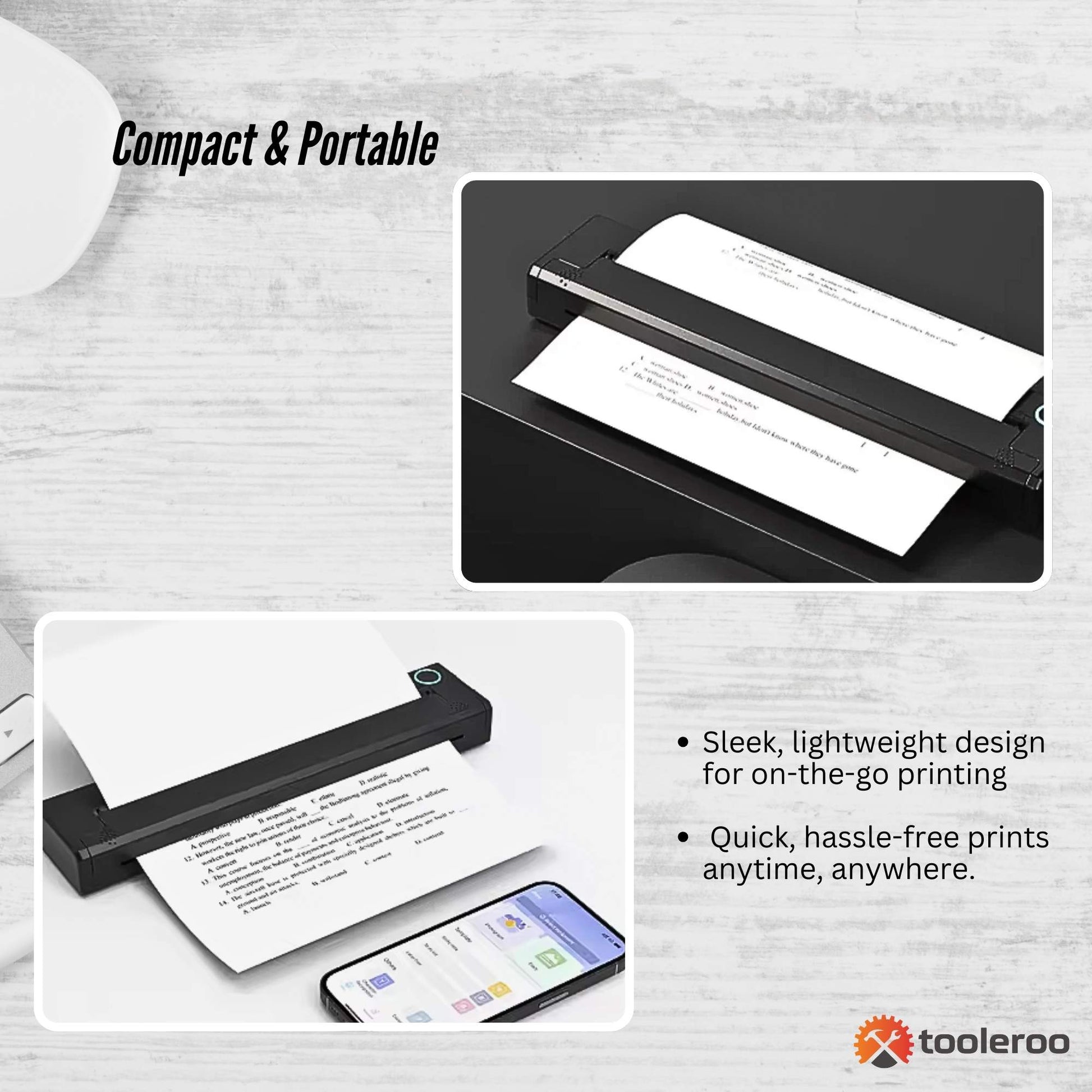 tooleroo-portable-a4-thermal-printer-black-paper-kit-wireless-and-inkless www.mallsonline.com.au