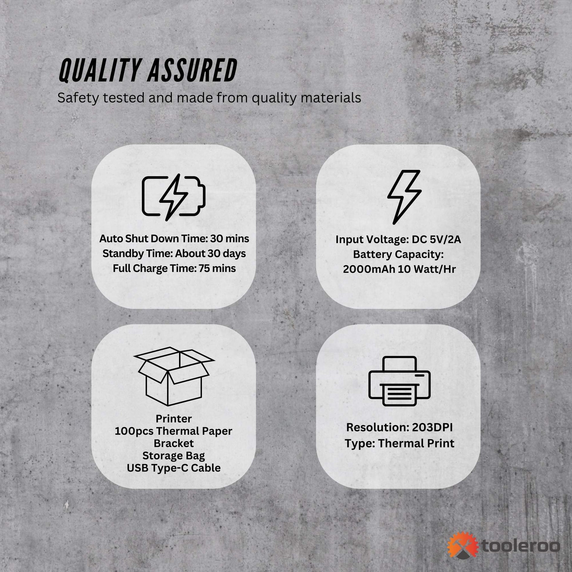 tooleroo-portable-a4-thermal-printer-black-paper-kit-wireless-and-inkless www.mallsonline.com.au