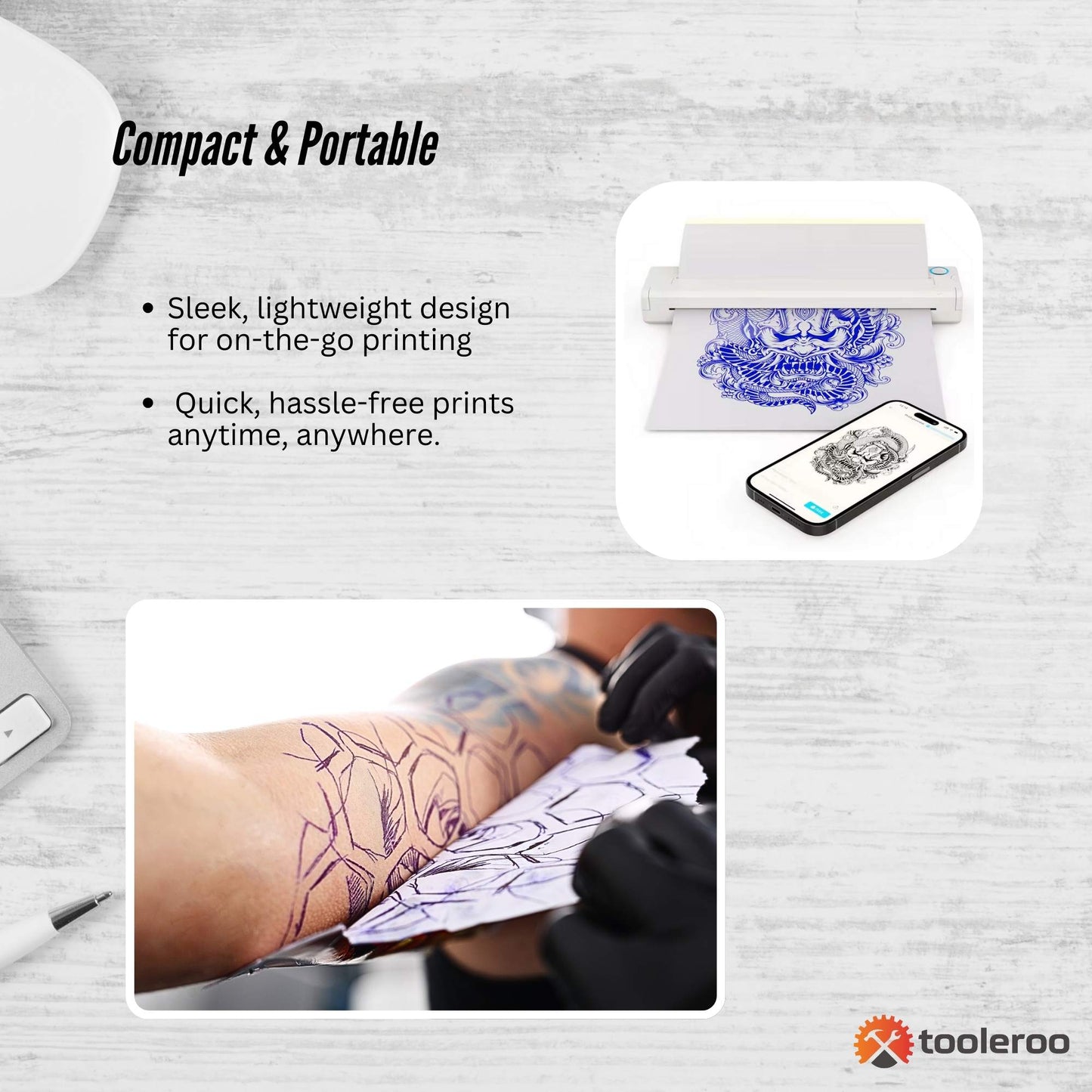 tooleroo-portable-a4-thermal-printer-white-tattoo-stencil-paper-kit-wireless