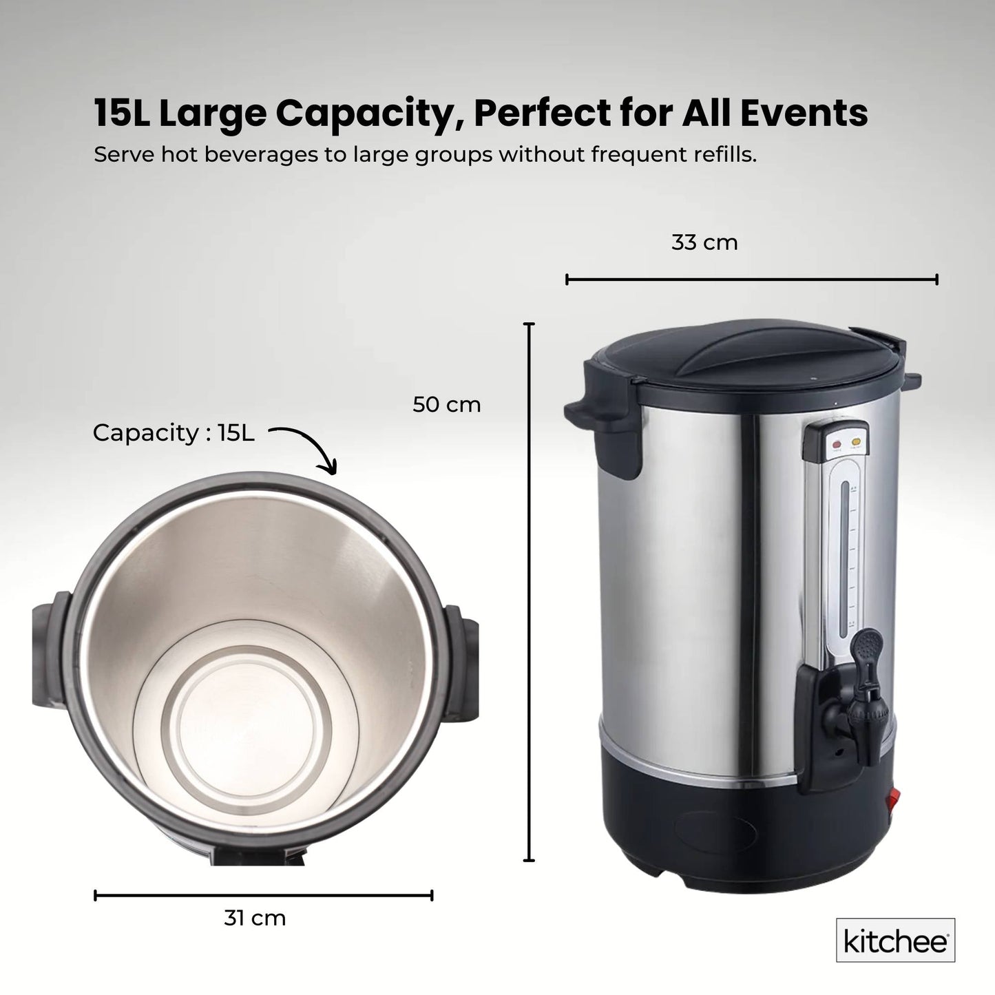 kitchee-15l-electric-water-boiler-stainless-steel-commercial-hot-liquid-urn