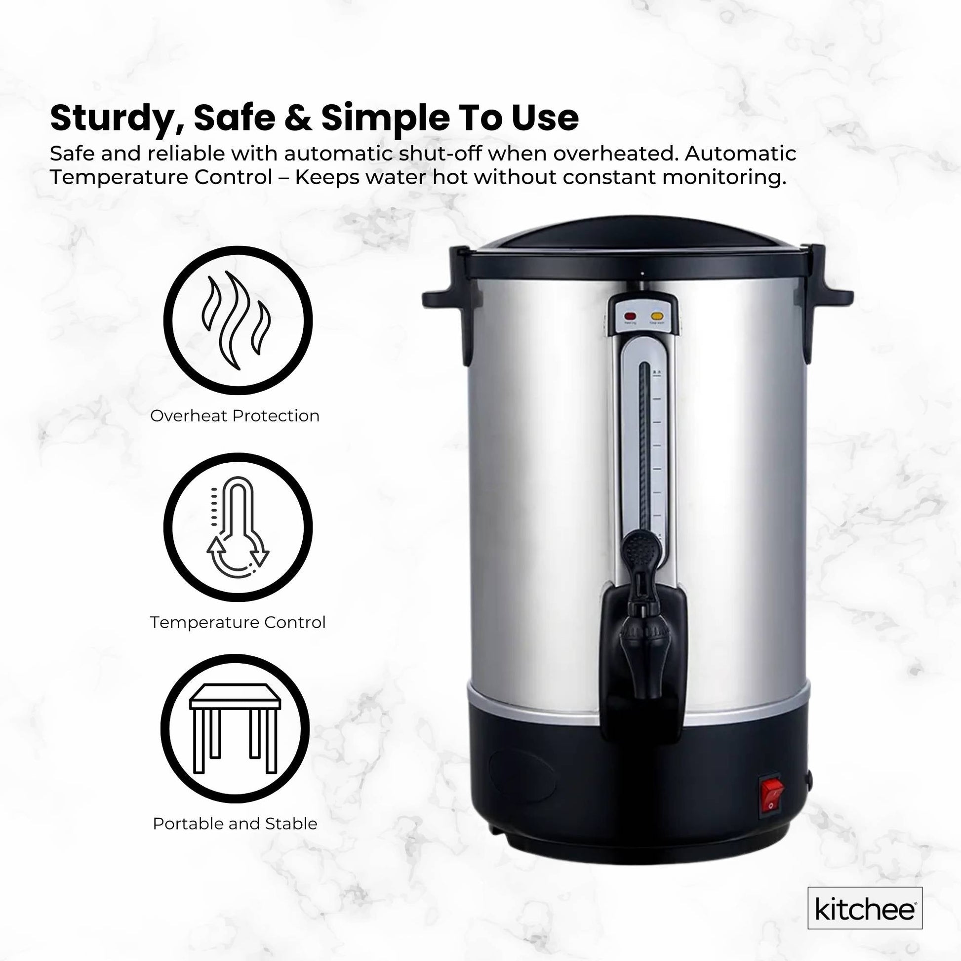 kitchee-15l-electric-water-boiler-stainless-steel-commercial-hot-liquid-urn