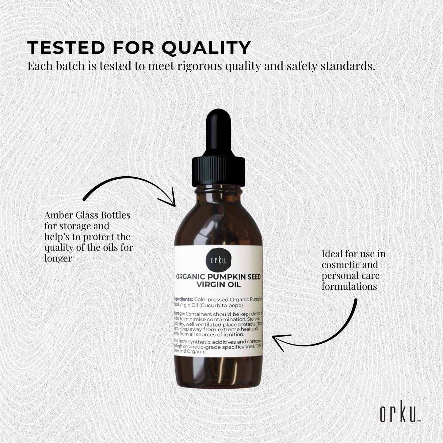Orku 25ml Organic Pumpkin Seed Oil â€“ Virgin Cold Pressed Unrefined Cosmetic Grade