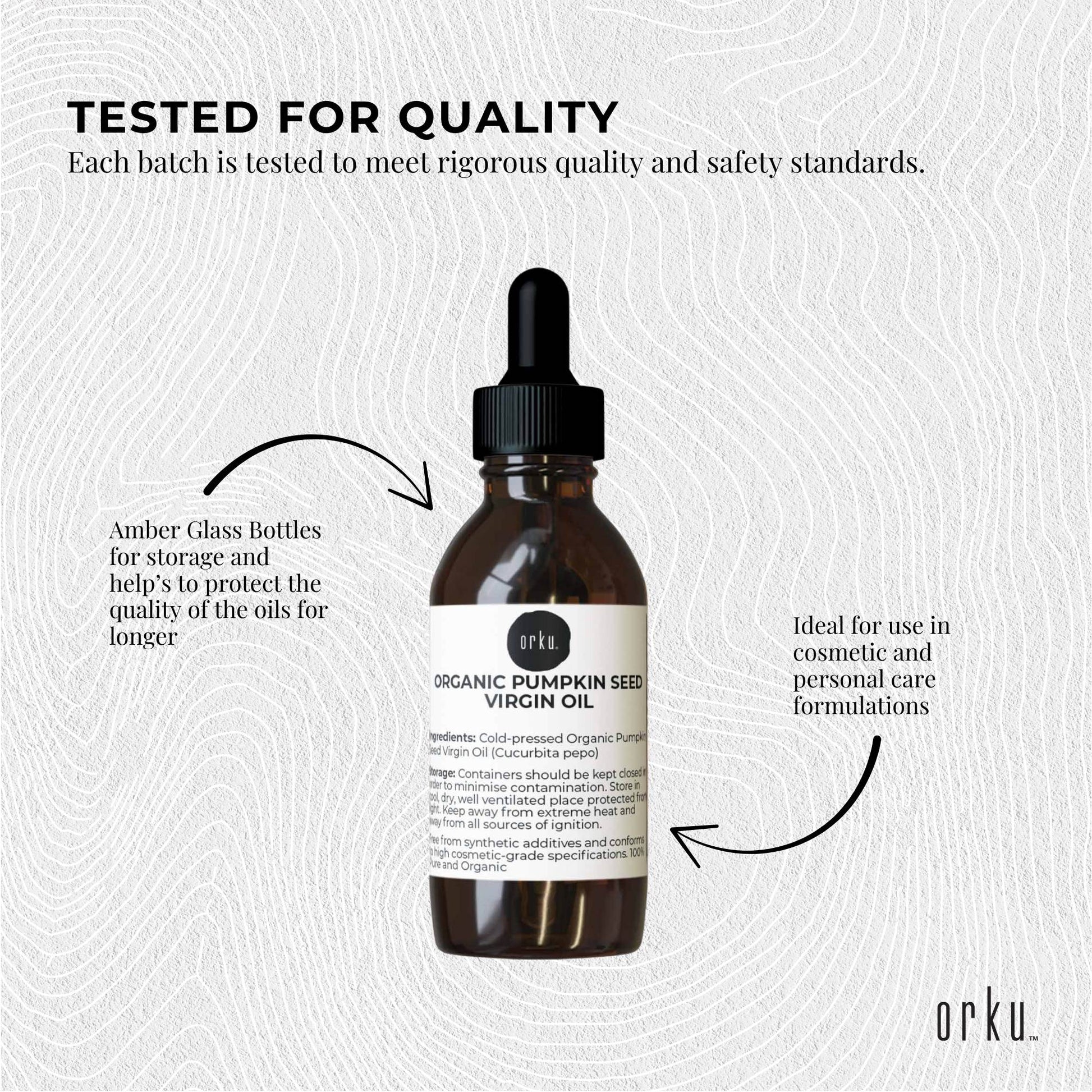 Orku 25ml Organic Pumpkin Seed Oil â€“ Virgin Cold Pressed Unrefined Cosmetic Gr.
