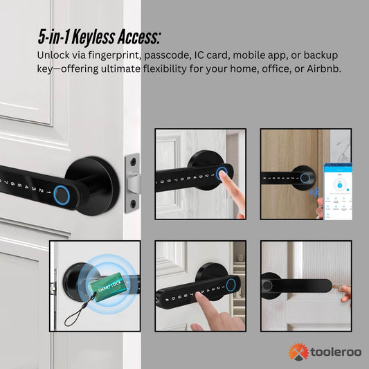 tooleroo-digital-smart-door-lock-handle-5in1-keypad-home-entry-security-system www.mallsonline.com.au