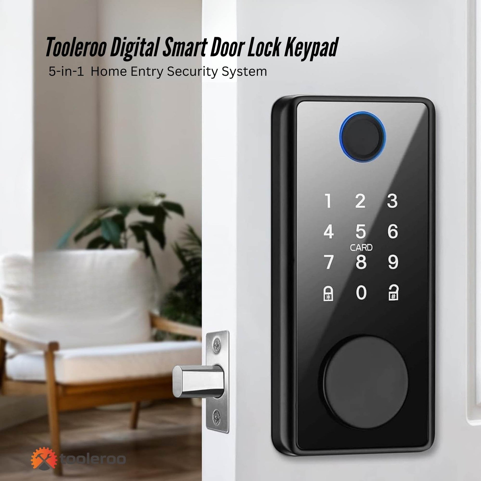 tooleroo-digital-smart-door-lock-keypad-5-in-1-home-entry-security-system www.mallsonline.com.au