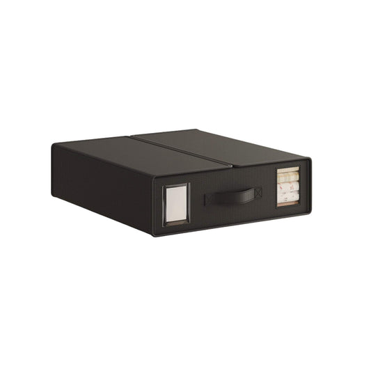 1x Kitchee Foldable Bed Sheet Storage Box Linen & Closet Organiser Black