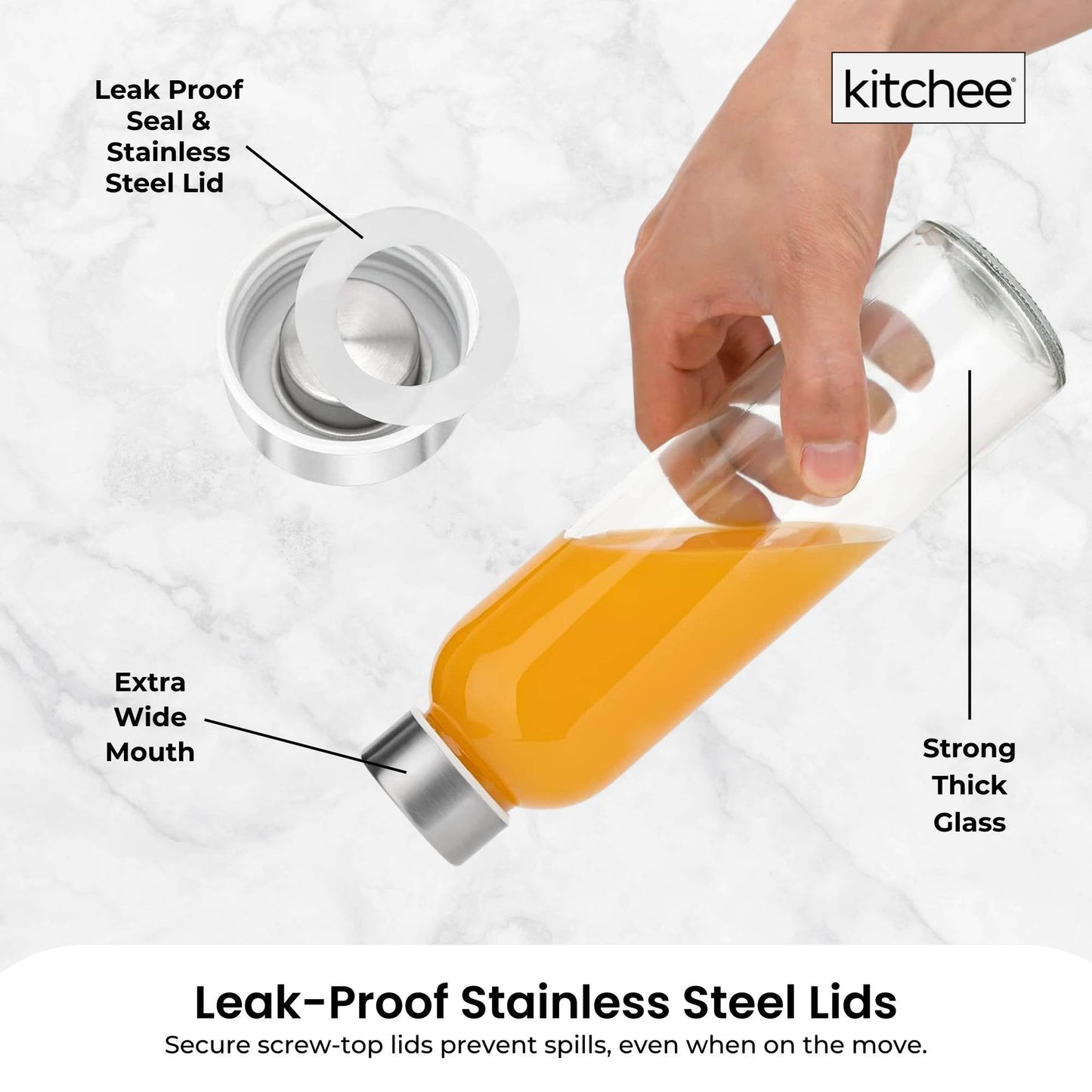 kitchee-500ml-glass-water-bottle-with-stainless-steel-lid-set-of-6-drink-bottles