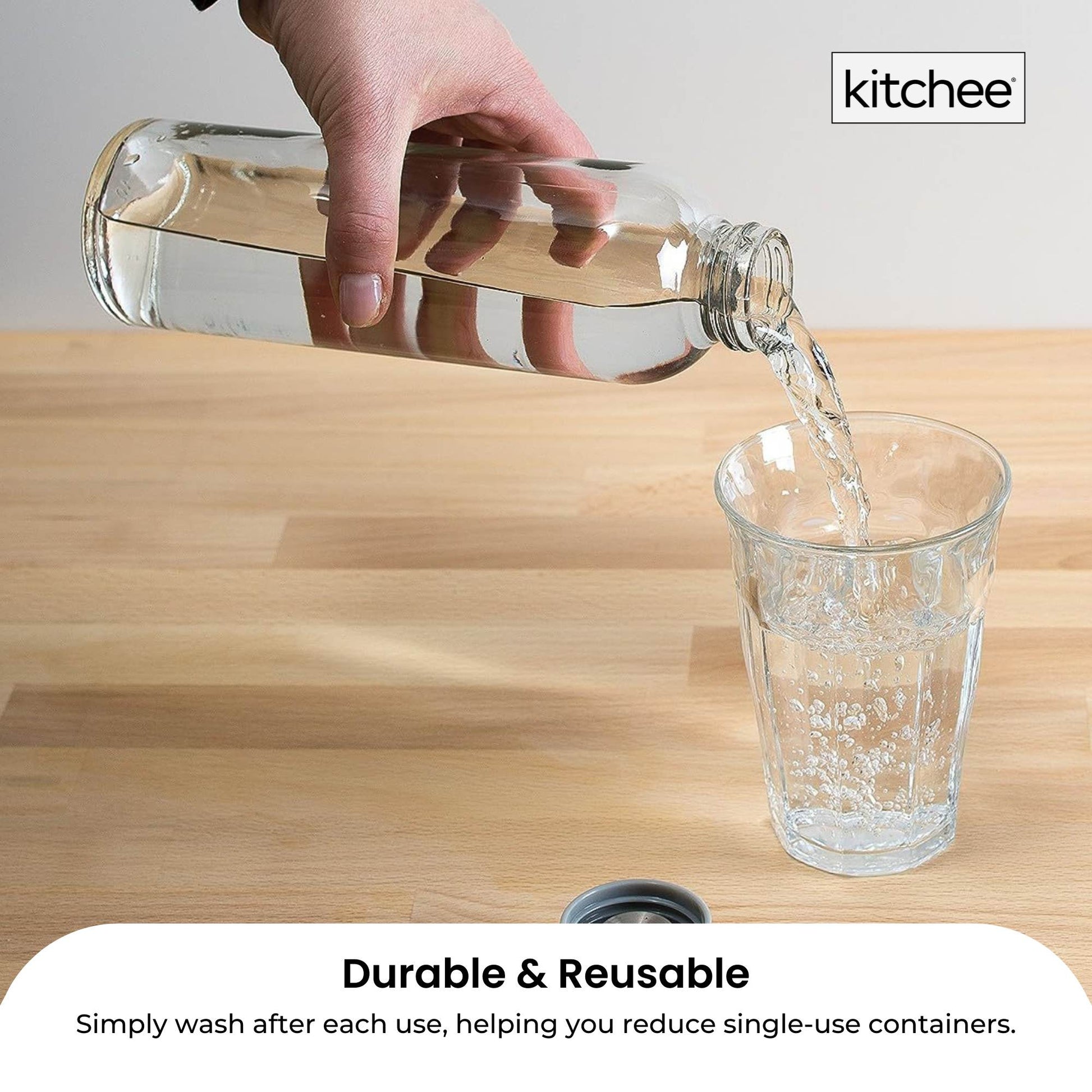 kitchee-500ml-glass-water-bottle-with-stainless-steel-lid-set-of-6-drink-bottles
