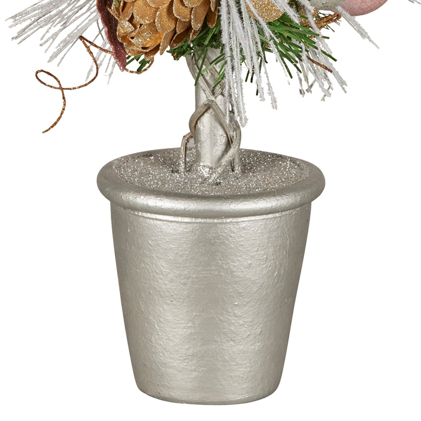 Christabelle 36cm Christmas Tabletop Topiary Tree Jewelled Baubles, Berries, Flowers and Pine Cones Festive Decoration