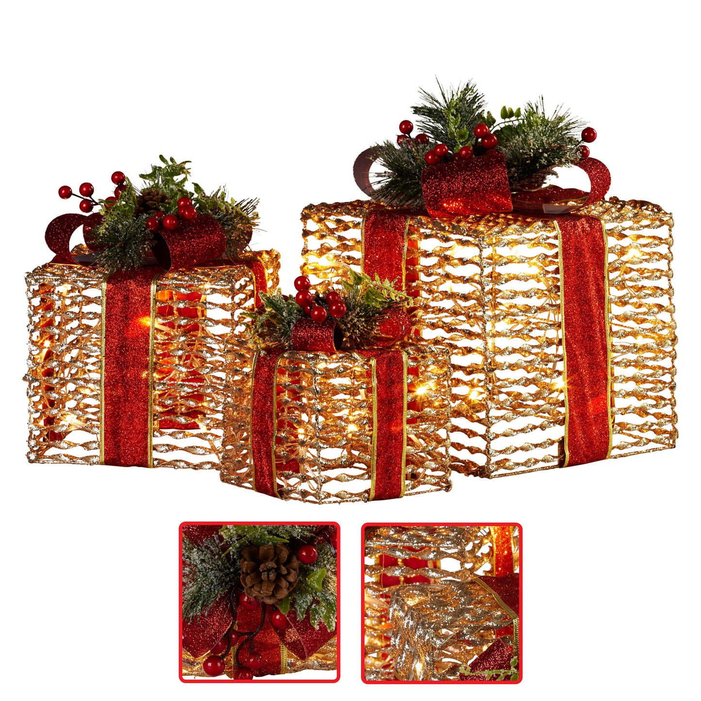 christabelle-set-of-3-christmas-gift-boxes-with-lights-champagne-with-red-bows