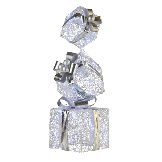 christabelle-83cm-triple-christmas-silver-giftbox-stack-display-with-lights