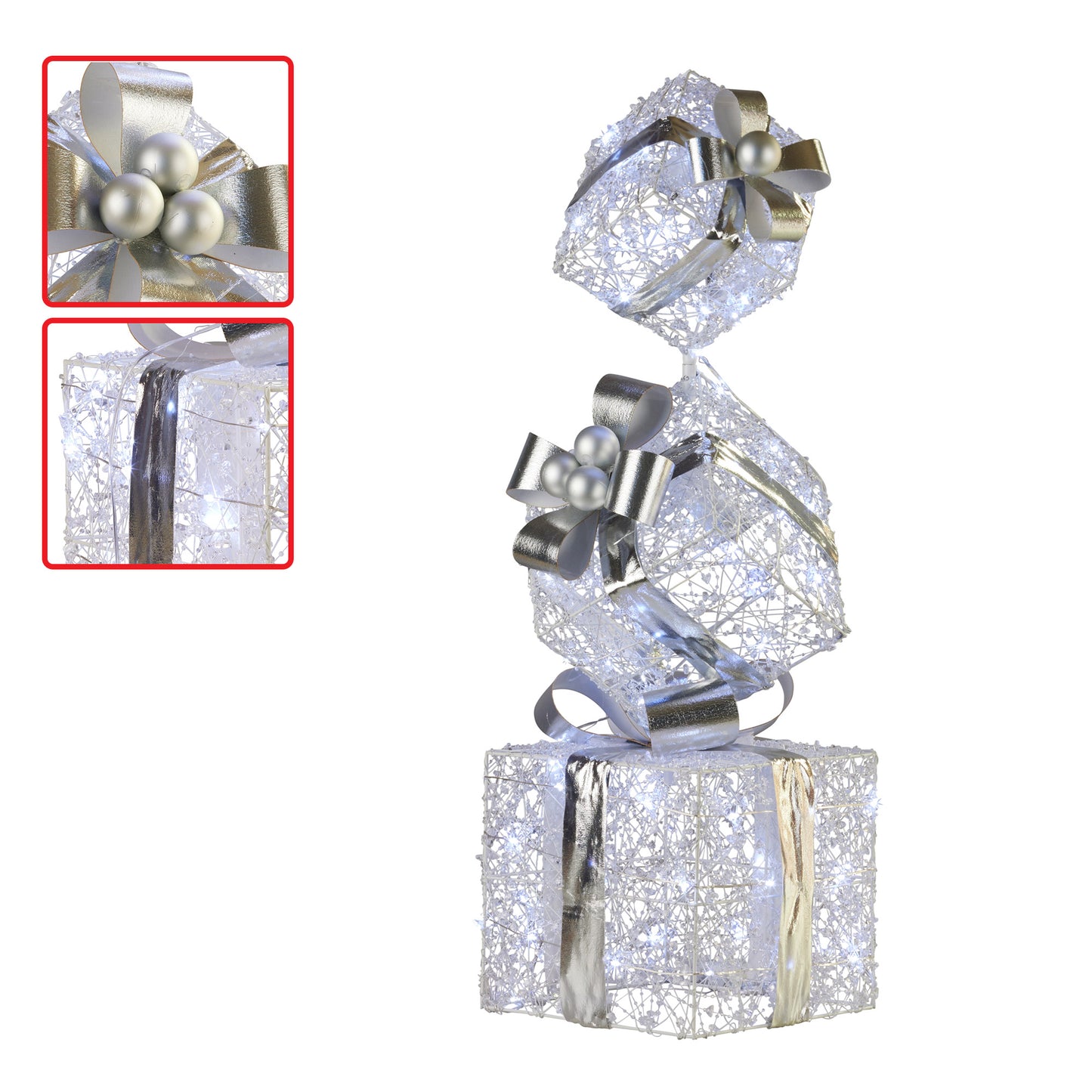 christabelle-83cm-triple-christmas-silver-giftbox-stack-display-with-lights