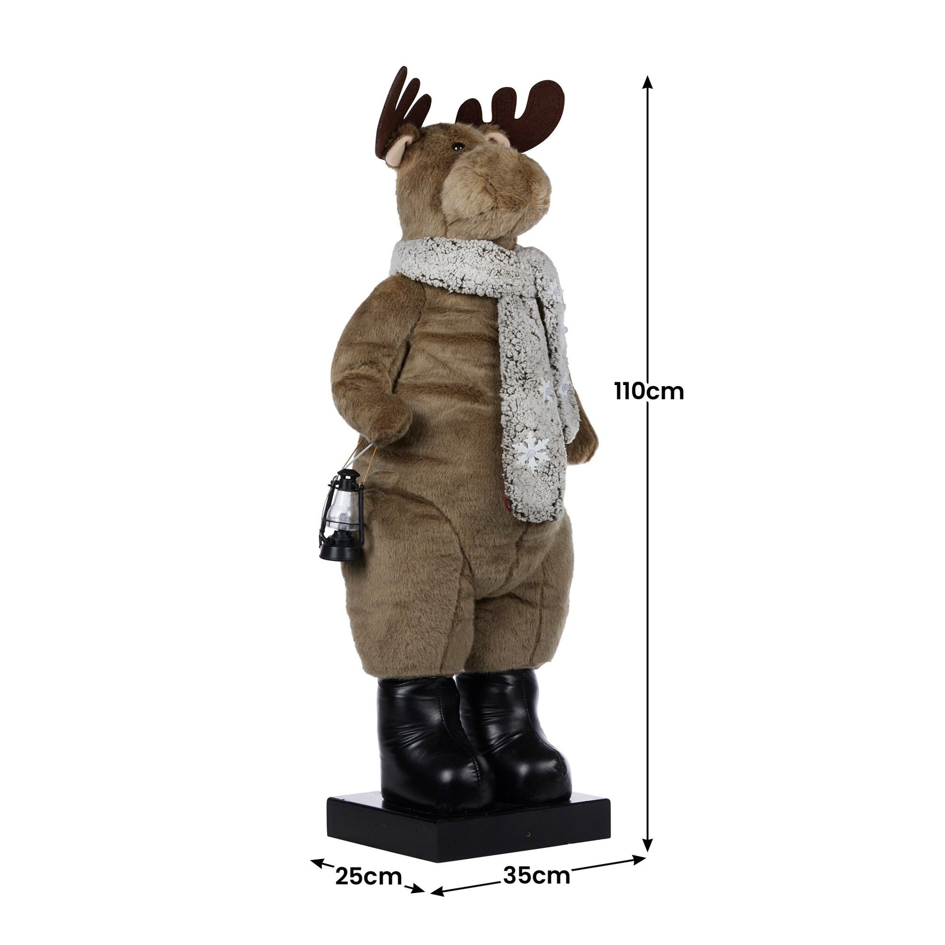 Christabelle 1.1m Musical LED Animated Christmas Moose Decoration Light-Up Lantern Ornament