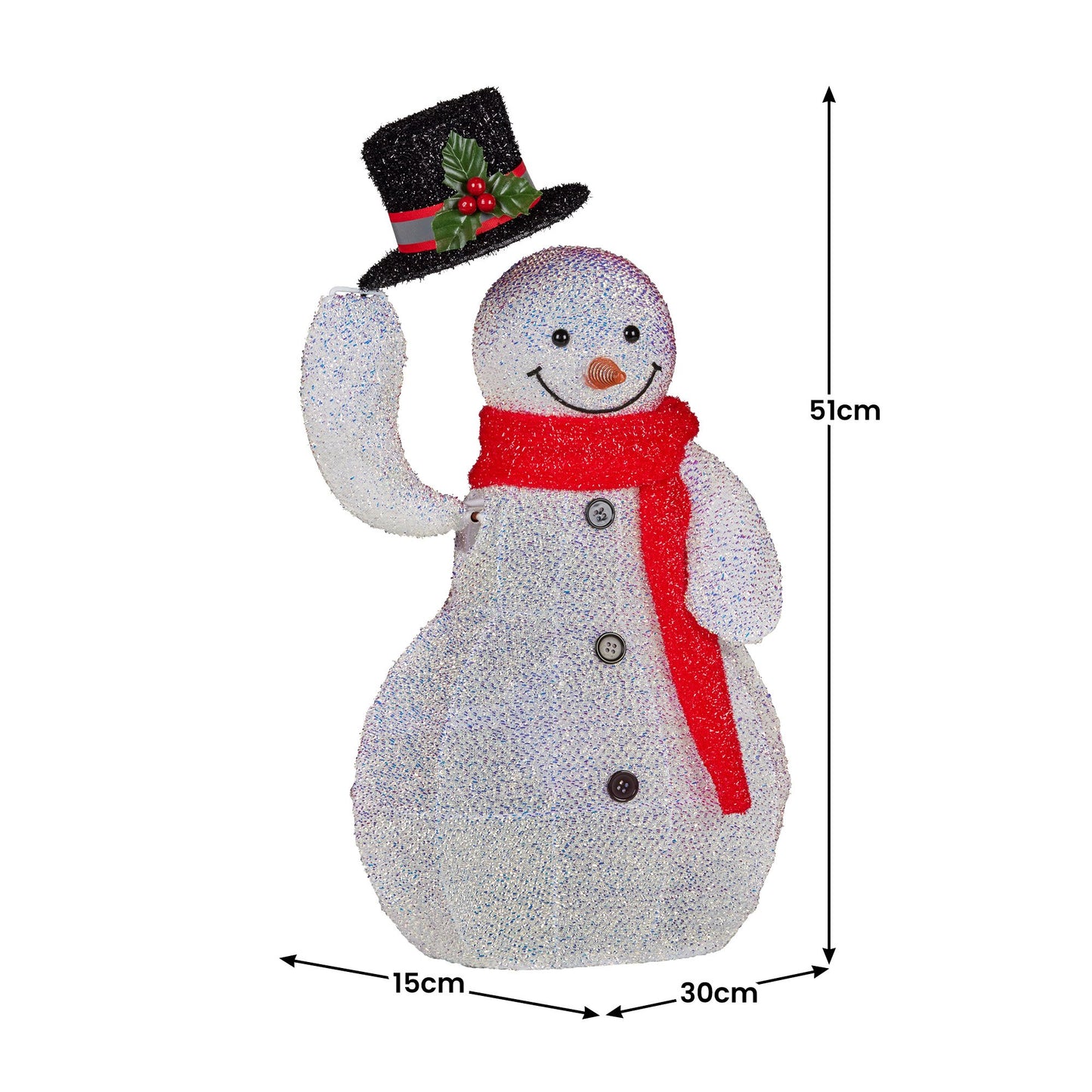 Christabelle 51cm Animated Snowman Christmas Display Decoration Led Lights Xmas