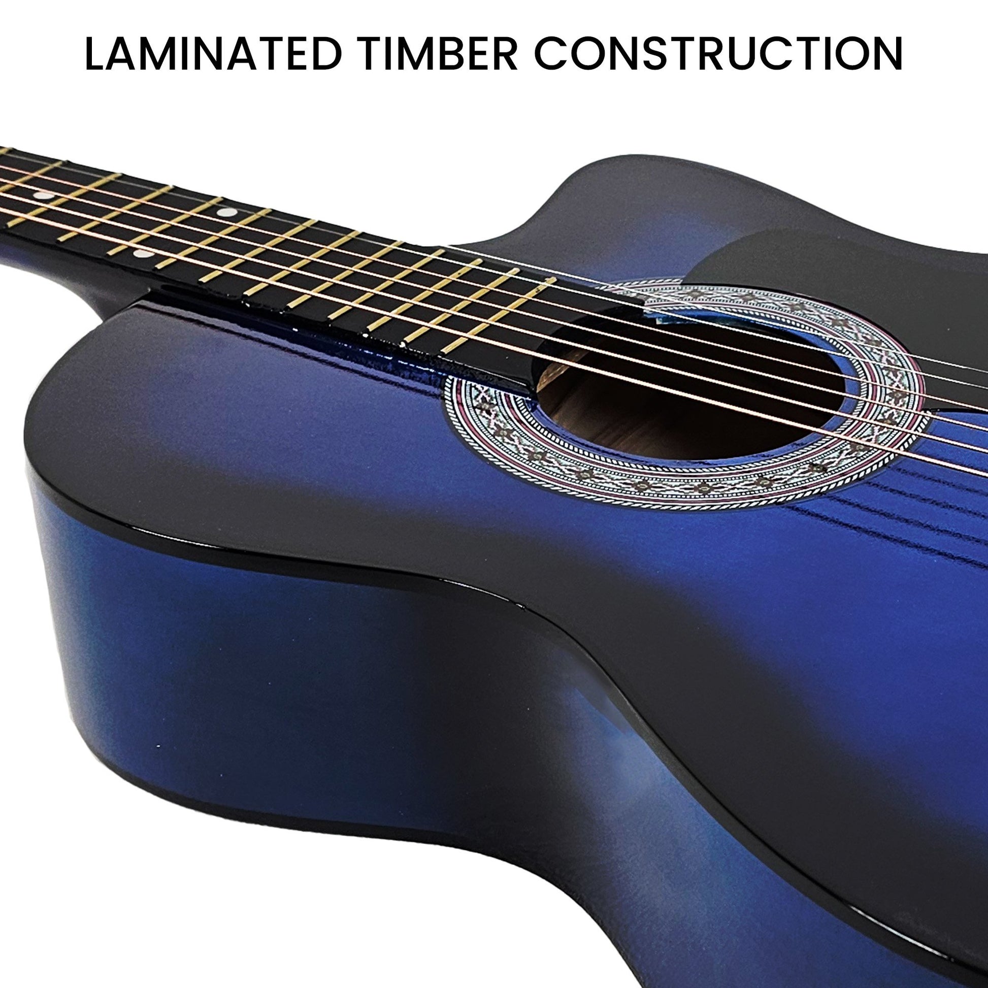 karrera-38in-cutaway-acoustic-guitar-with-guitar-bag-blue-burst at www.mallsonline.com.au