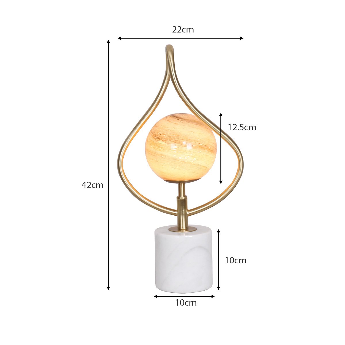 sarantino-sculptural-orange-glass-table-lamp-with-white-marble-base www.mallsonline.com.au