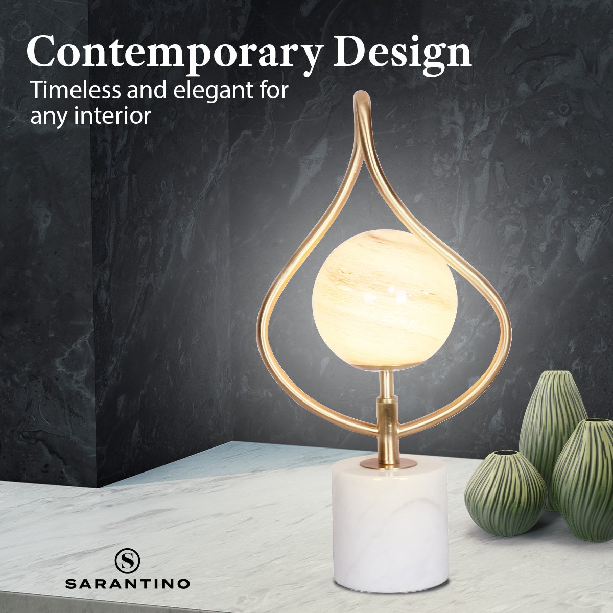 sarantino-sculptural-orange-glass-table-lamp-with-white-marble-base www.mallsonline.com.au