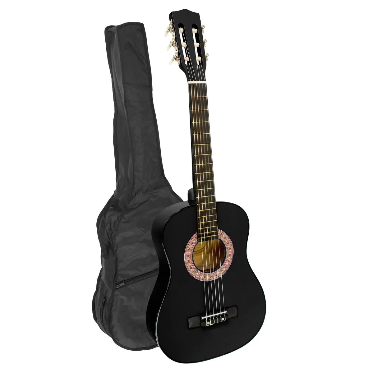 Karrera 34in Wooden Acoustic Childrens Guitar - Black