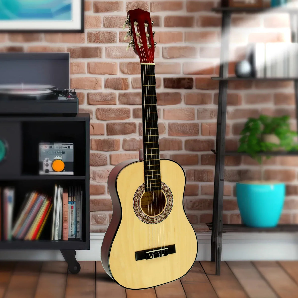 Karrera 34in Wooden Acoustic Childrens Guitar - Natural