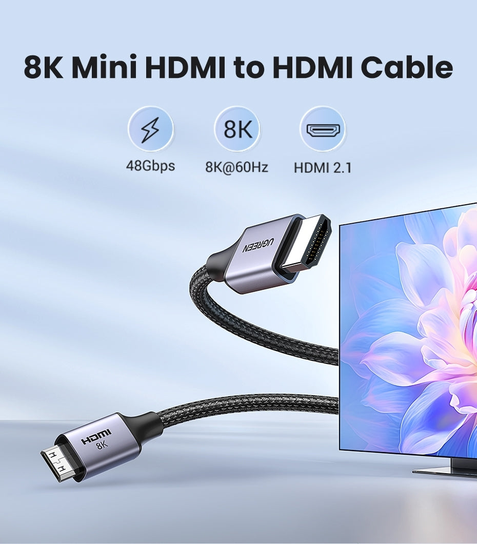 ugreen-15514-8k-mini-hdmi-to-hdmi-cable-1m at www.mallsonline.com.au