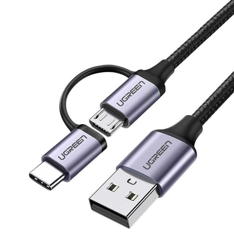 ugreen-30875-2-in-1-usb-a-to-micro-usb-usb-c-cable-1m at www.mallsonline.com.au