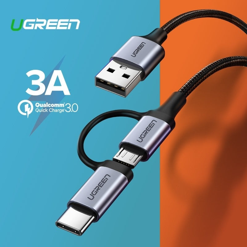 ugreen-30875-2-in-1-usb-a-to-micro-usb-usb-c-cable-1m at www.mallsonline.com.au