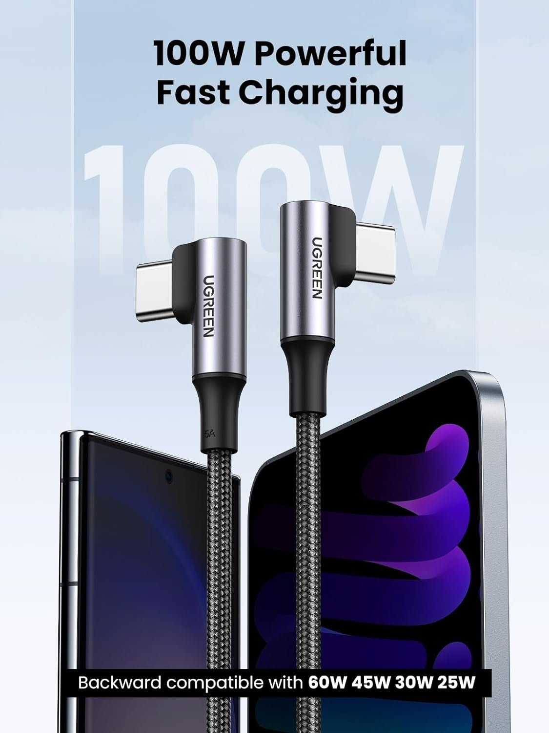 ugreen-70696-right-angle-100w-usb-c-cable-1m at www.mallsonline.com.au