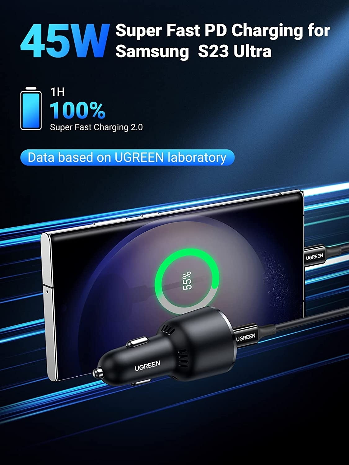 ugreen-90645-63w-usb-c-car-charger at www.mallsonline.com.au