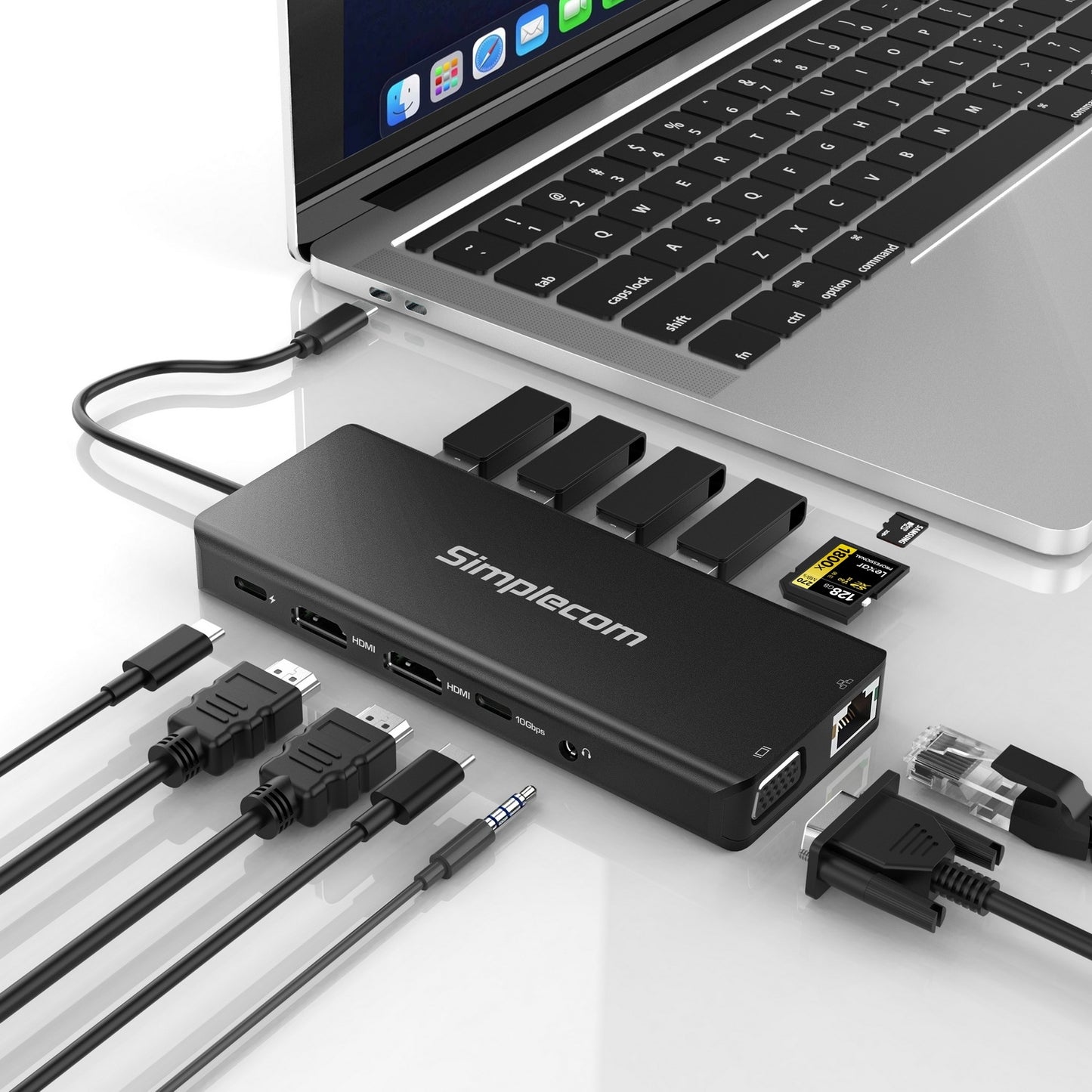 simplecom-chn613-usb-c-13-in-1-multiport-docking-station-dual-hdmi-vga-triple-display-usb-3-2-gen-2-10gbps at www.mallsonline.com.au