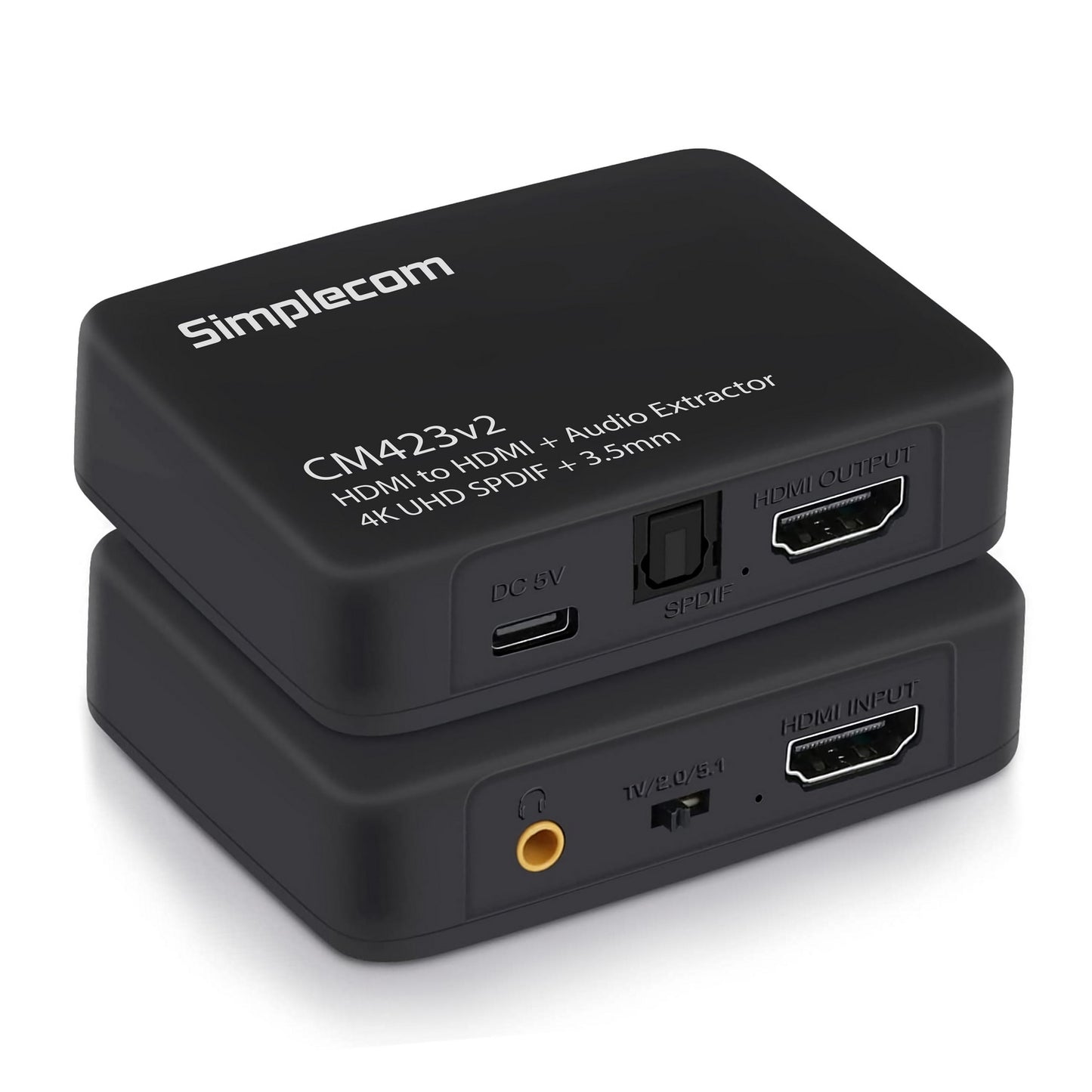 simplecom-cm423v2-hdmi-audio-extractor-4k-hdmi-to-hdmi-and-optical-spdif-3-5mm-stereo at www.mallsonline.com.au