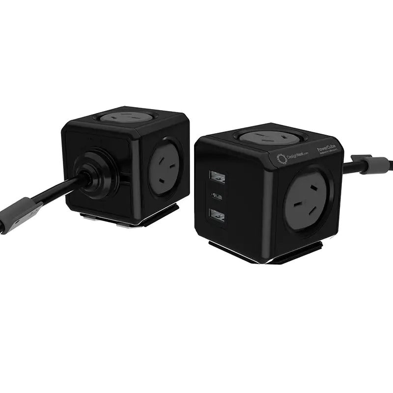 allocacoc-powercube-extended-4-outlets-2-usb-a-1-usb-c-pd-20w-with-surge-1-5m-black-11407-aueuac at www.mallsonline.com.au