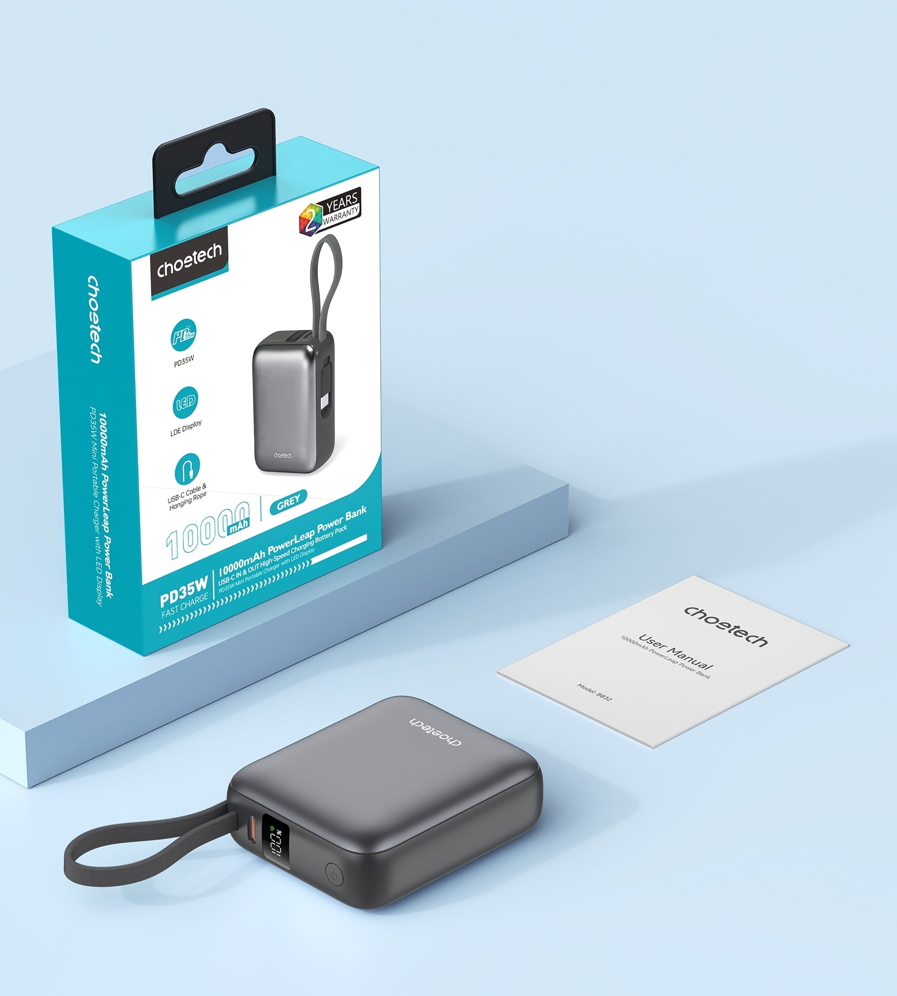 choetech-b832-gy-10000mah-35w-10000mah-powerleap-power-bank www.mallsonline.com.au