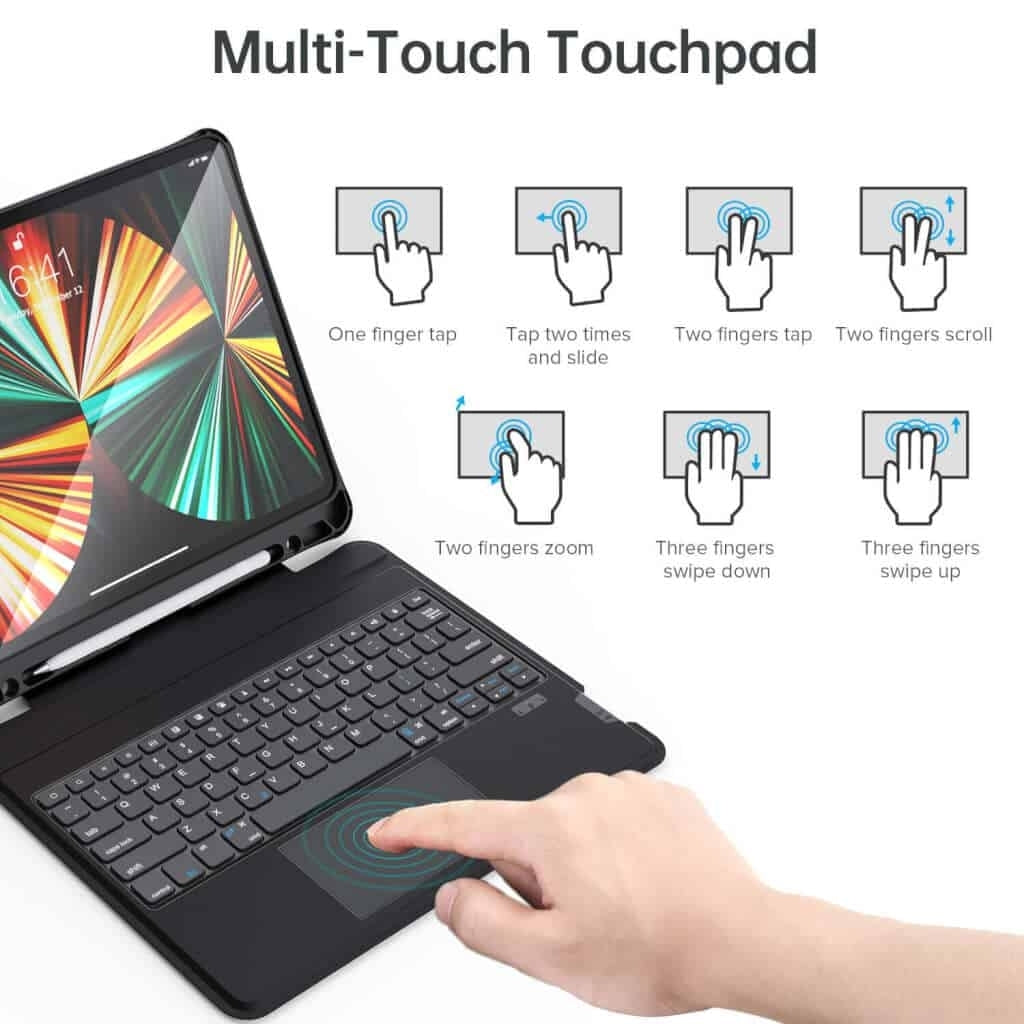 choetech-bh-017-bluetooth-keyboard-with-touchpad-and-backlight-for-ipad-pro-10-9-quot-black at www.mallsonline.com.au